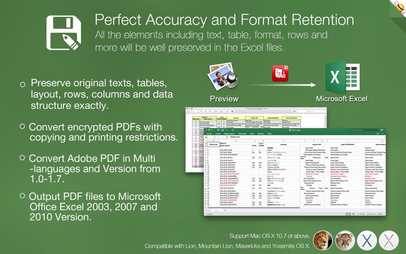 PDF to Excel OCR Converter Pro Screenshot