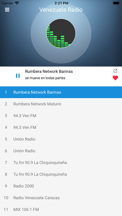 Venezuela Radio Station FM iPhone screenshot 5 - Music app