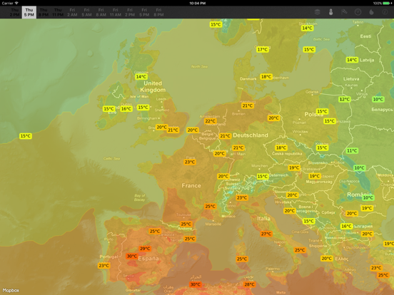 WeatherMap+ iPad app afbeelding 5