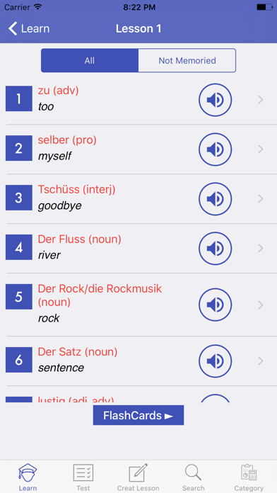 Screenshot #1 pour German Vocabulary