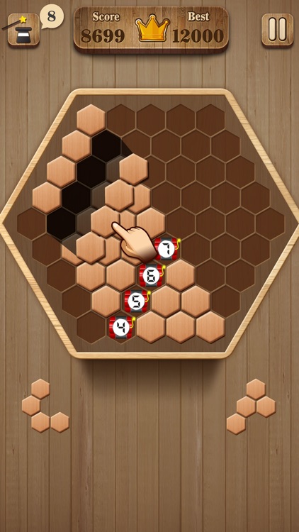 Wooden Hexagon Fit: Hexa Block screenshot-0