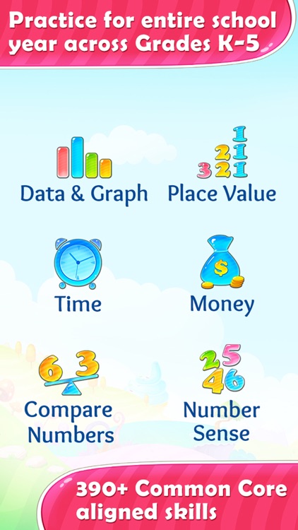 1st Grade Math: Numbers, Counting & Addition Games
