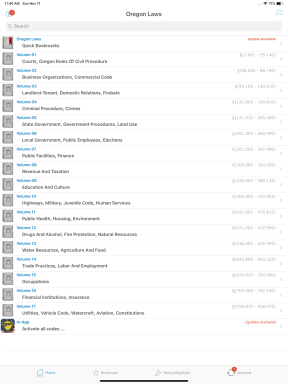 Screenshot #4 pour OR Laws, Oregon Codes