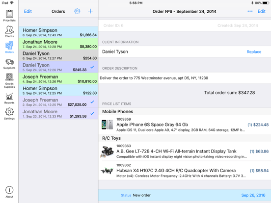 My Price List iPad screenshot 1 - Business app
