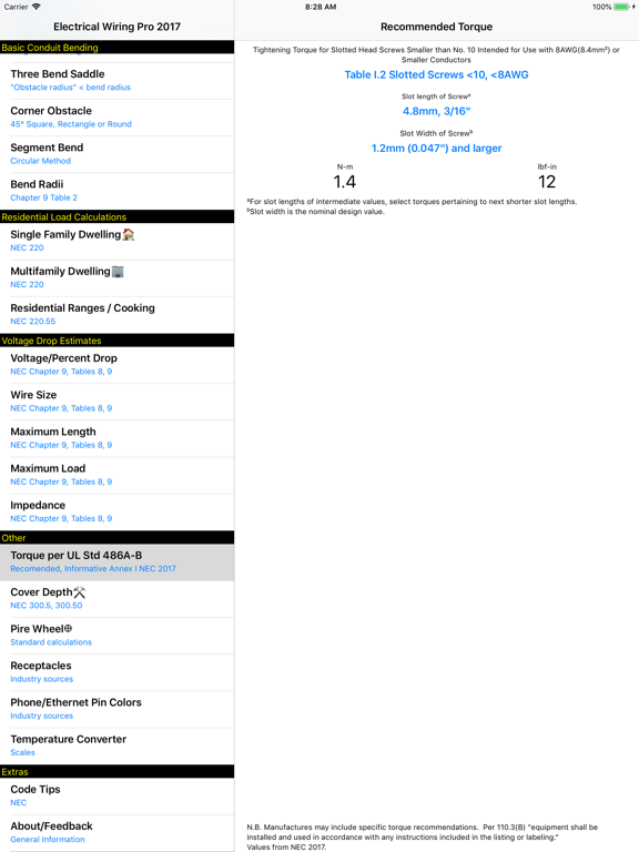 Electrical Wiring Pro 2017 iPad screenshot