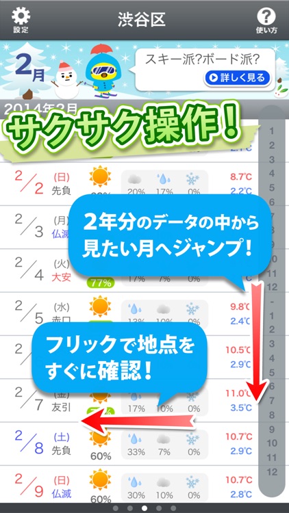 スーパーお天気アプリ統計天気～１年先の天気傾向がわかる～ screenshot-3