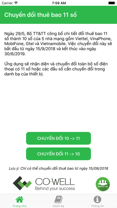 Screenshot #1 pour Đổi đầu số