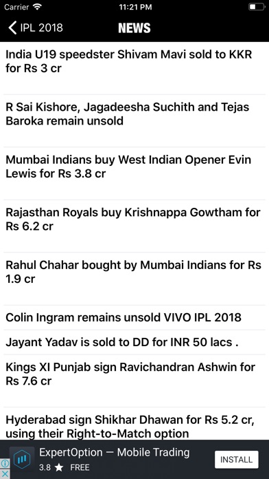 VivoIPL2018 screenshot 4