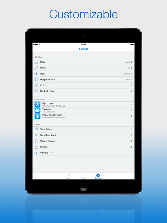 Screenshot #6 pour Weight Log Plus