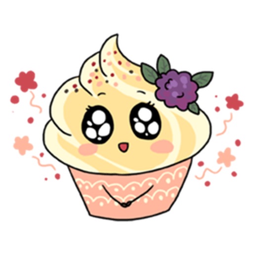 Sweet and Cute Food Sticker icon