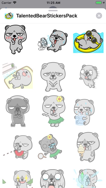 Talented Bear Stickers Pack