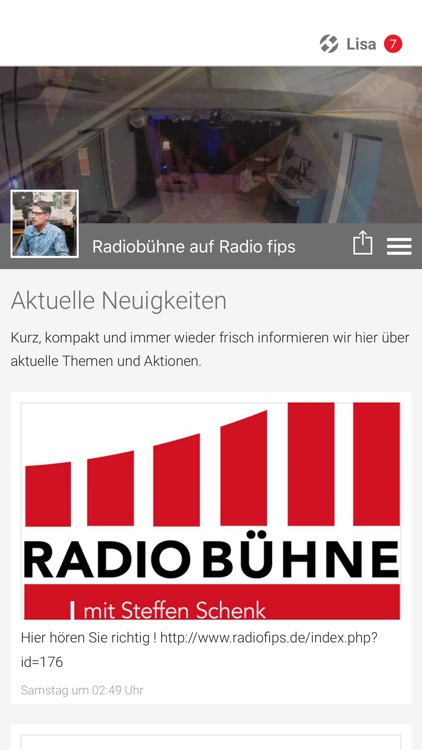 Radiobühne auf Radio fips
