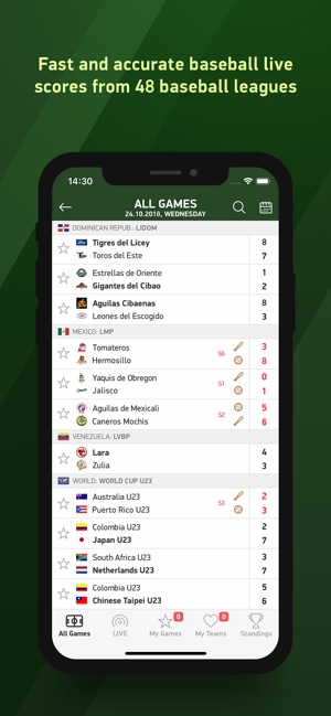 Baseball 24 - live scores