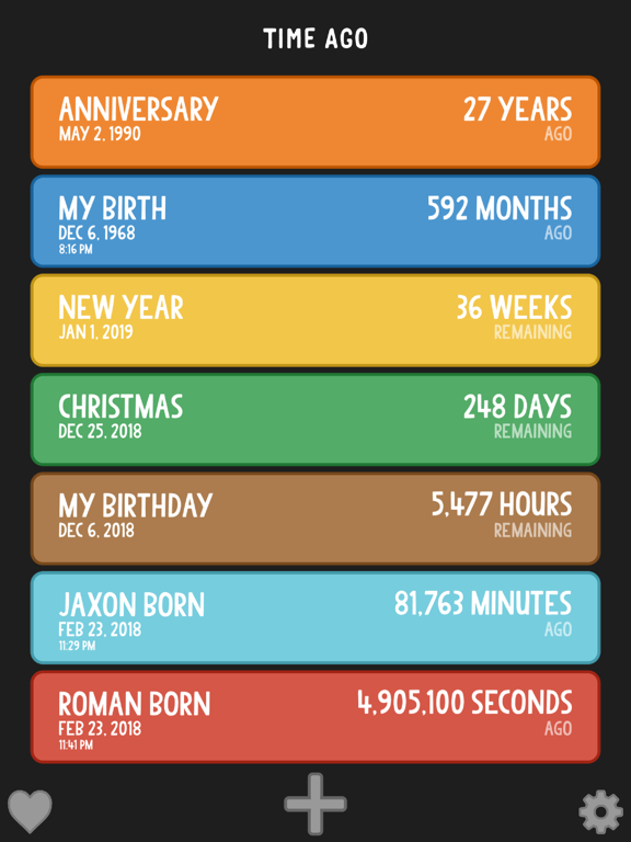 Time Ago iPad screenshot 4 - Utilities app
