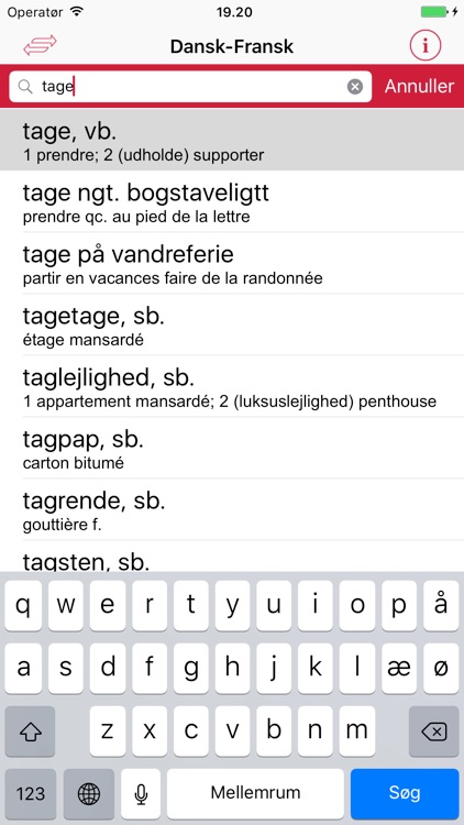 Gyldendal's French Danish Dictionary - Mini