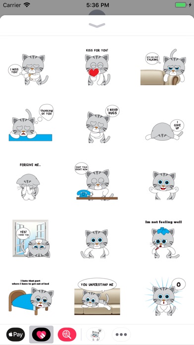 Brown Cat Animated Stickers screenshot 2