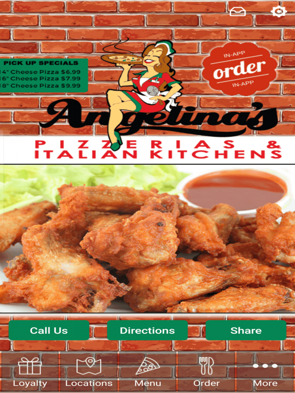 Angelina's Pizza Las Vegas iPad screenshot 5 - Food & Drink app
