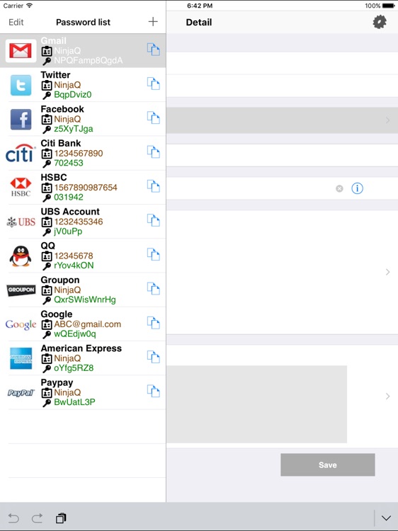 My Password List HD