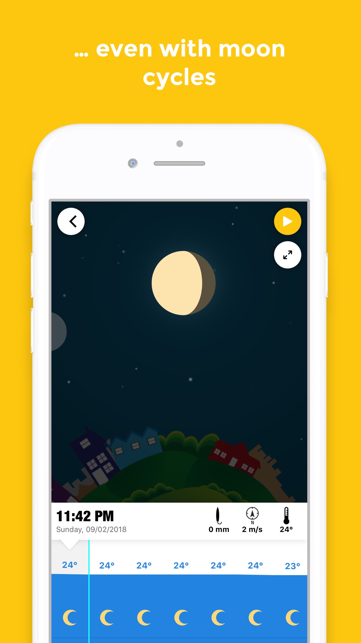 Screenshot do app WeatherWheel: Alerts, Forecast