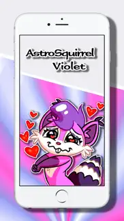 love stickers: astro squirrel violet iphone screenshot 1