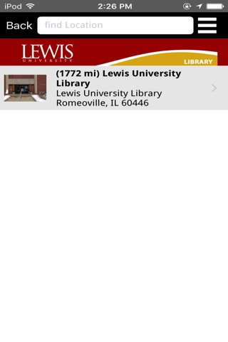 Lewis University Library screenshot 4