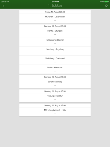 Bundesliga-App screenshot 2