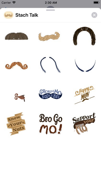Stache Talk Mustache Animated