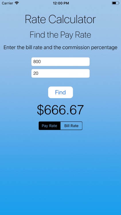 Pay and Bill Rate Calculator