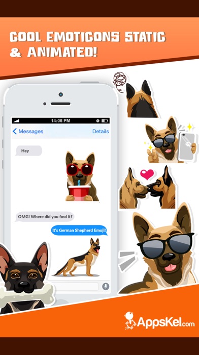 German Shepherd Emoji Stickerのおすすめ画像3