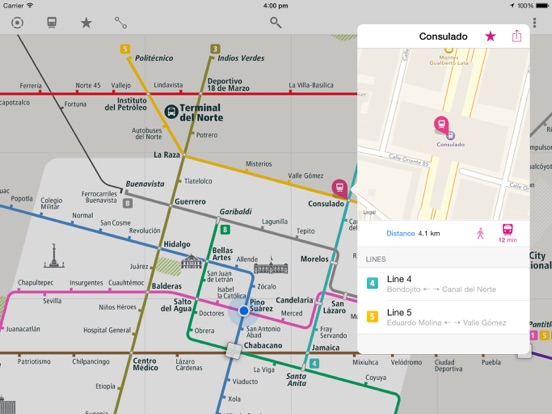 Screenshot #5 pour Mexico City Rail Map Lite