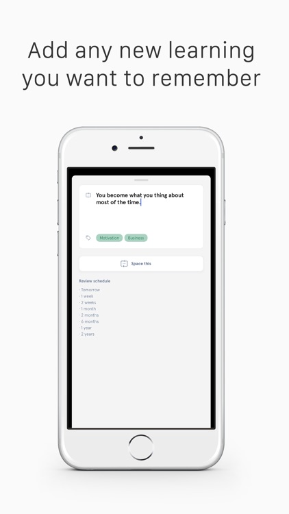 Spaced repetition app