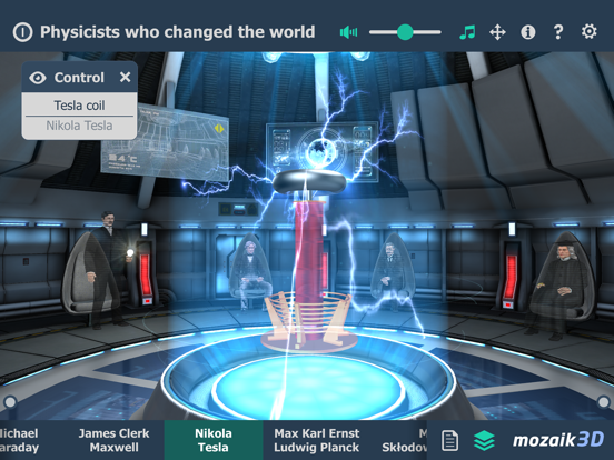 Famous physicists 3D iPad screenshot