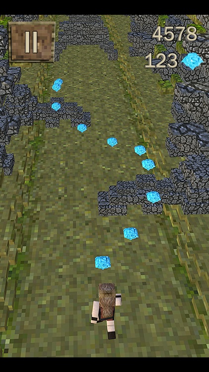 3d Block-Head Jungle Survival Pixel Runner