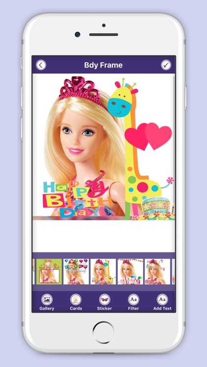 Happie B’day Photo Frame : Birthday Sticker