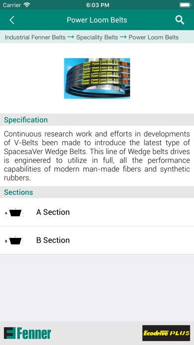 J.K. Fenner Industrial V Belts screenshot 4