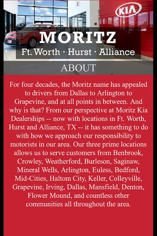 Moritz Kia - Ft Worth, Hurst, Alliance screenshot 3