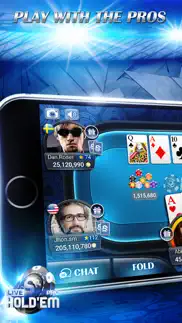 live hold'em pro - poker game iphone screenshot 1