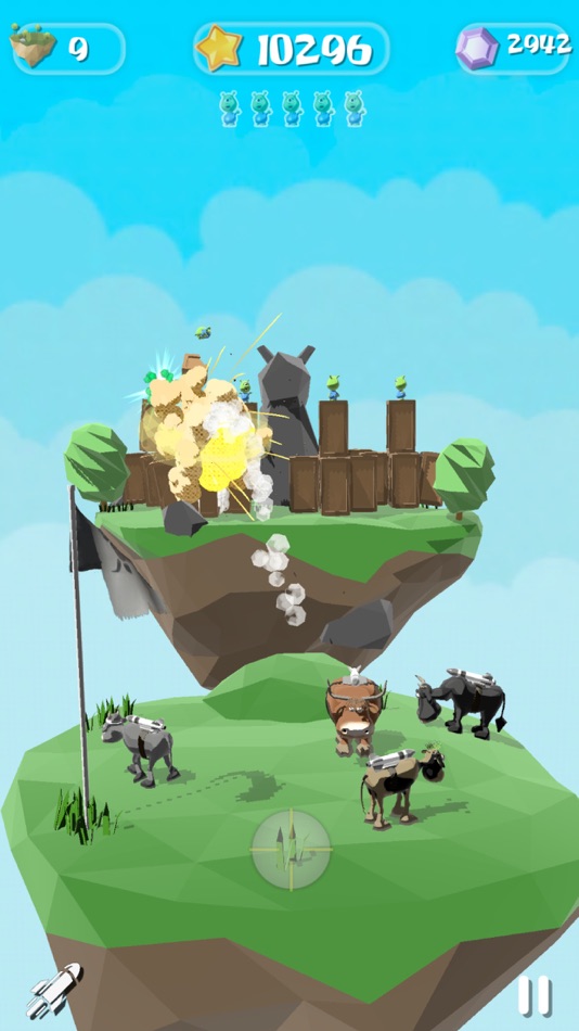 #1. Rocket Cows (iOS) Podle: Entity3 Limited