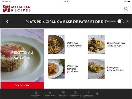 Screenshot #5 pour Italiennes recettes