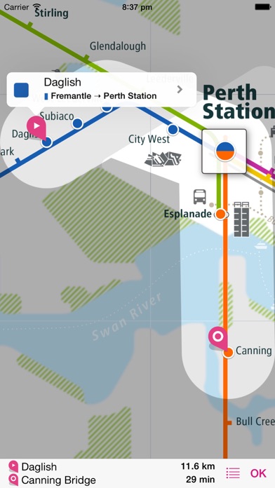 Screenshot #3 pour Perth Rail Map Lite