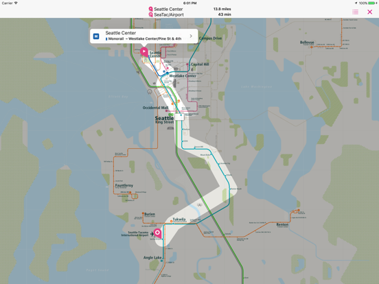 Screenshot #6 pour Seattle Rail Map Lite