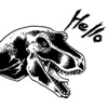 Black and White T-Rex Sticker