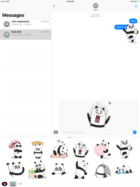 Screenshot #3 for Panda! Stickers & Emoji Funny