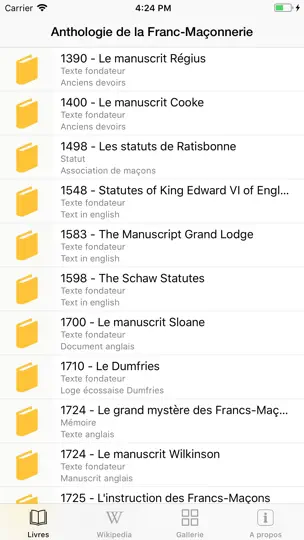 Capture d'écran de Franc-Maçonnerie (Anthologie) sur iPhone 3