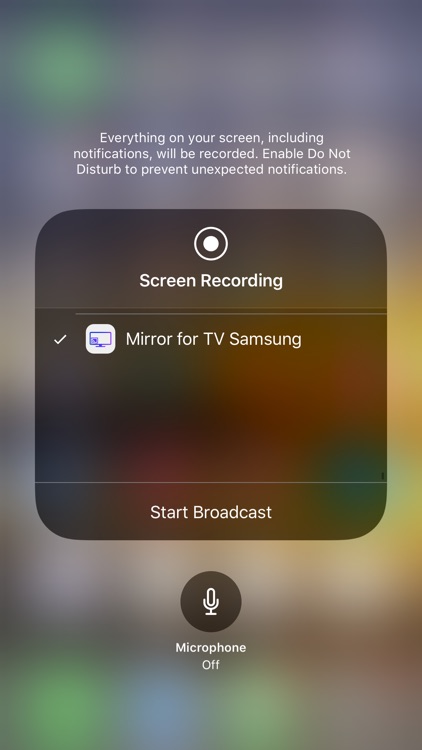 Mirror for TV Samsung