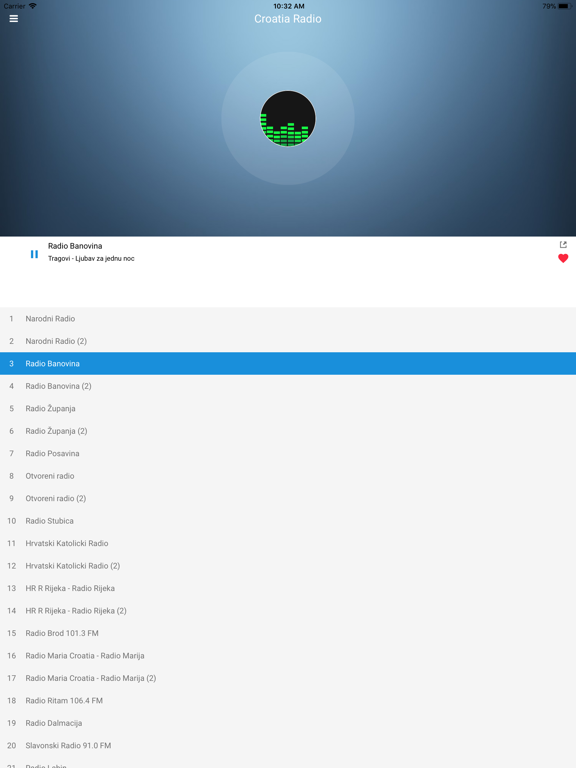 Croatia Radio Station:Croatian iPad screenshot 5 - Music app