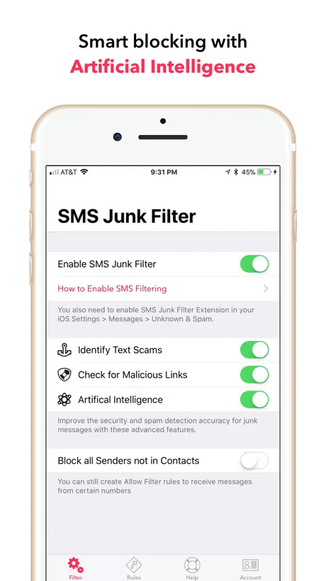 SMS Junk Filter