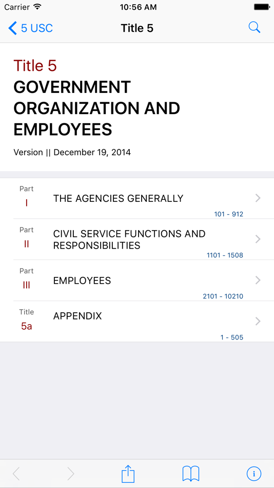 5 USC - Gov't Orgs and Employees (LawStack Series) - 8.607.20170806 - (iOS)
