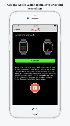iReg for iWatch on the App Store