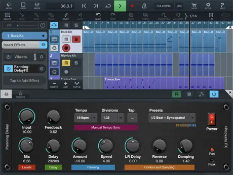 Panning Delay AUv3 Plugin
